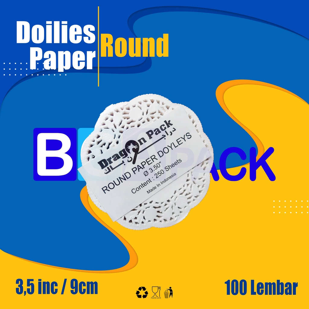 

Doilies Paper Round 3,5 inch - Kertas Alas Renda Kue - isi 250 Lembar