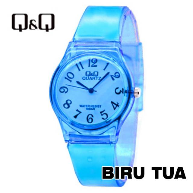 Jam Tangan Pria/Wanita Q&amp;Q Jelly Transparan BW 16