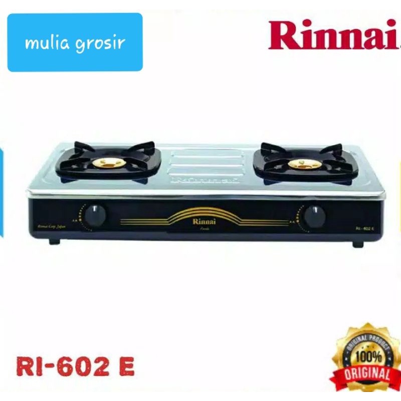 Kompor Rinnai RI 602 E / Kompor Gas Rinnai 2 Tungku RI 602E