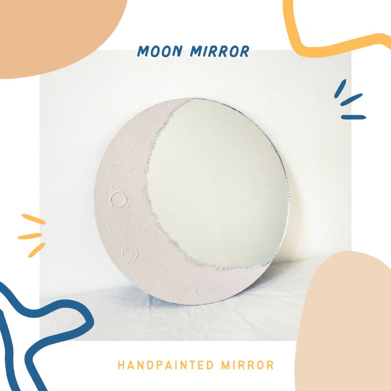 Cermin Estetik / Aesthetic Mirror / Cermin Dinding / Cermin Bulat
