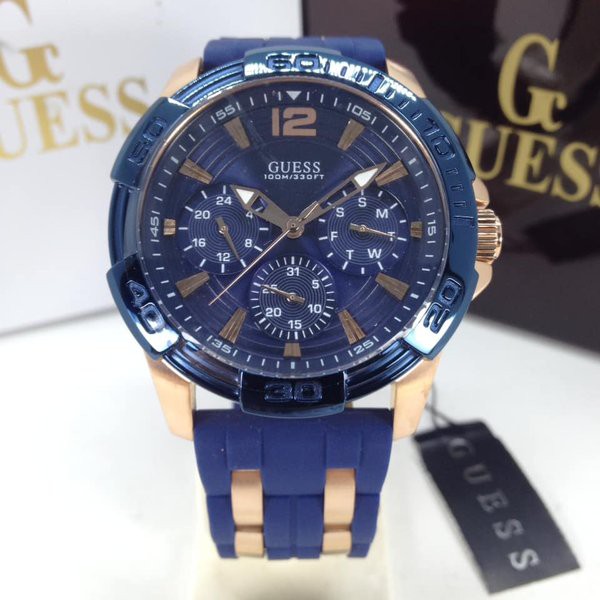 Jam Tangan Pria Guess Pria Cowok GC GUESS W0366G4 BLUE 45mm PREMIUM Men Watch Original Branded