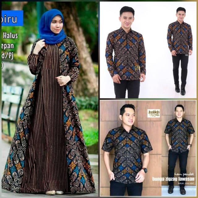 Sarimbit/couple gamis syar'i fashion muslim fashion batik couple fashion gamis termurah dan terbaru