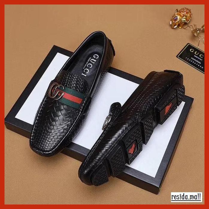 srefaolpria- sepatu kulit pria / loafers pria gucci mirror -asliiiiii.