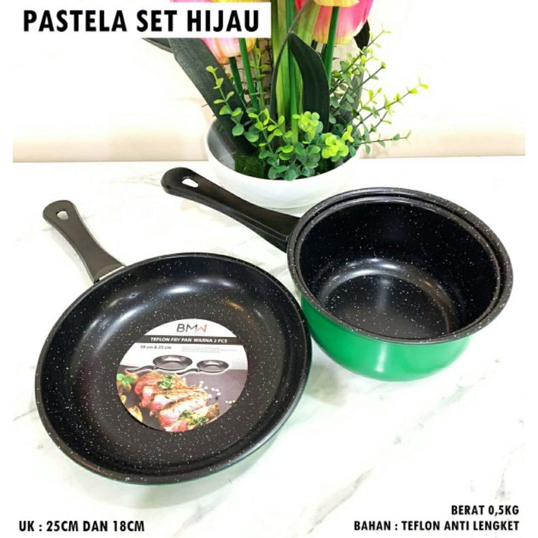 TEFLON PANCI SET | WAJAN ANTI LENGKET| TEFLON ANTI LENGKET|PASTELA SET TEFLON PANCI
