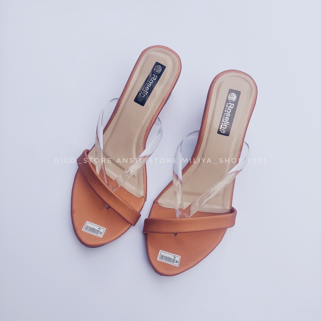 SANDAL JEPIT SILANG HAK 5CM - WEDGES WANITA - SANDAL HAK TAHU WANITA Jelly - SANDAL Jelly Hak 5cm
