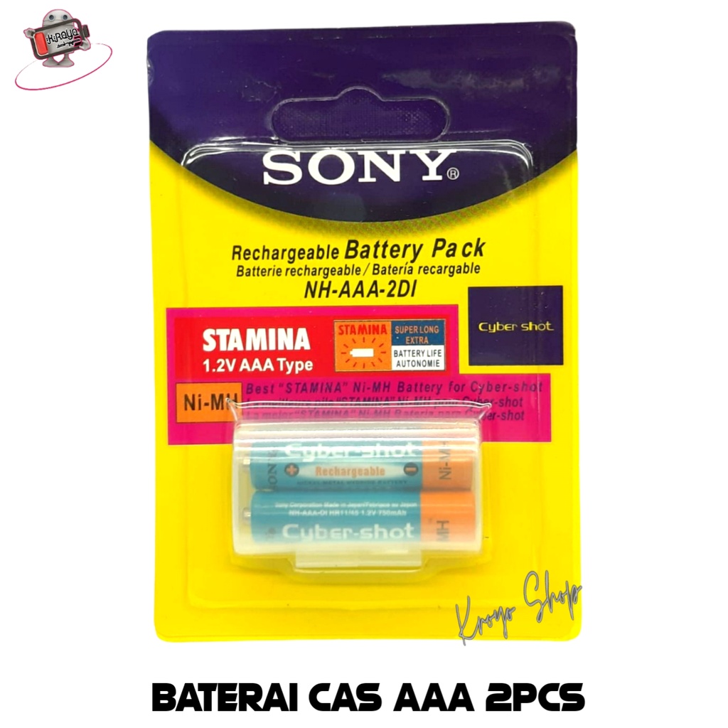 Baterai Cas A3 NI-MH 1.2V-750mAh Untuk Timbangan Digytal, Alat Kesehatan NH-AAA  Paket 2pcs