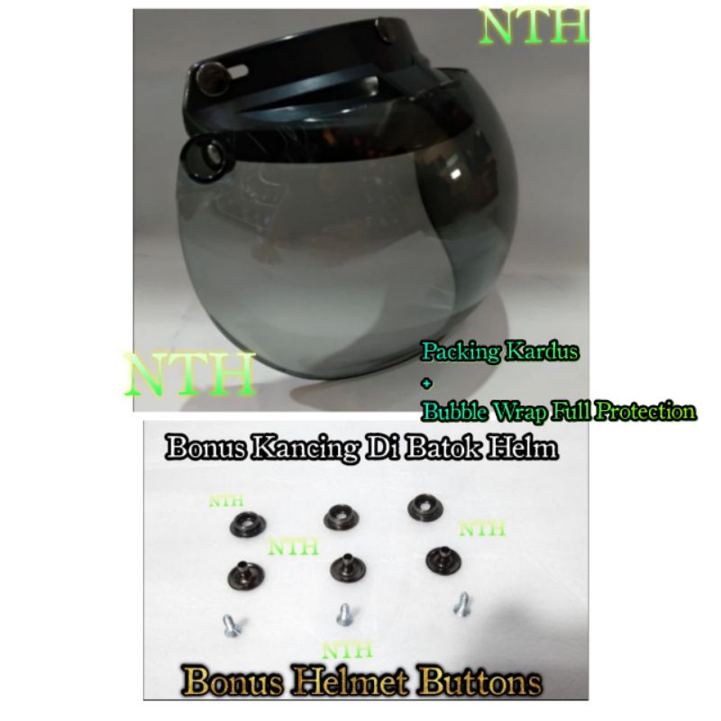 Kaca Cembung JP Helm Retro.Kaca Helm bogo JP