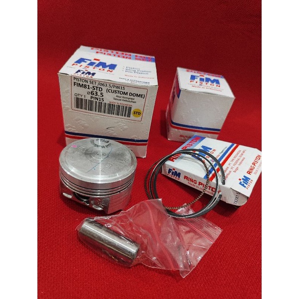SEHER PISTON KIT FIM 63.5 PIN 15 CUSTOM DOME MENTAH FIM81 FIM 81 UKURAN 63,5 PIN 15