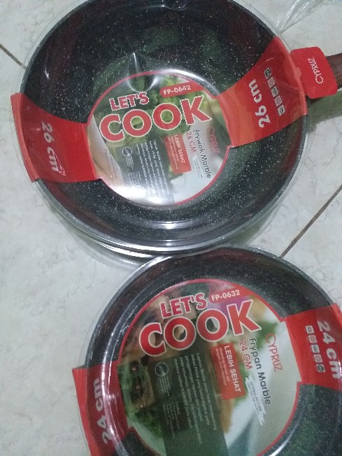 Fry Wok 24cm & Fry Pan 22cm Cypruz Marble