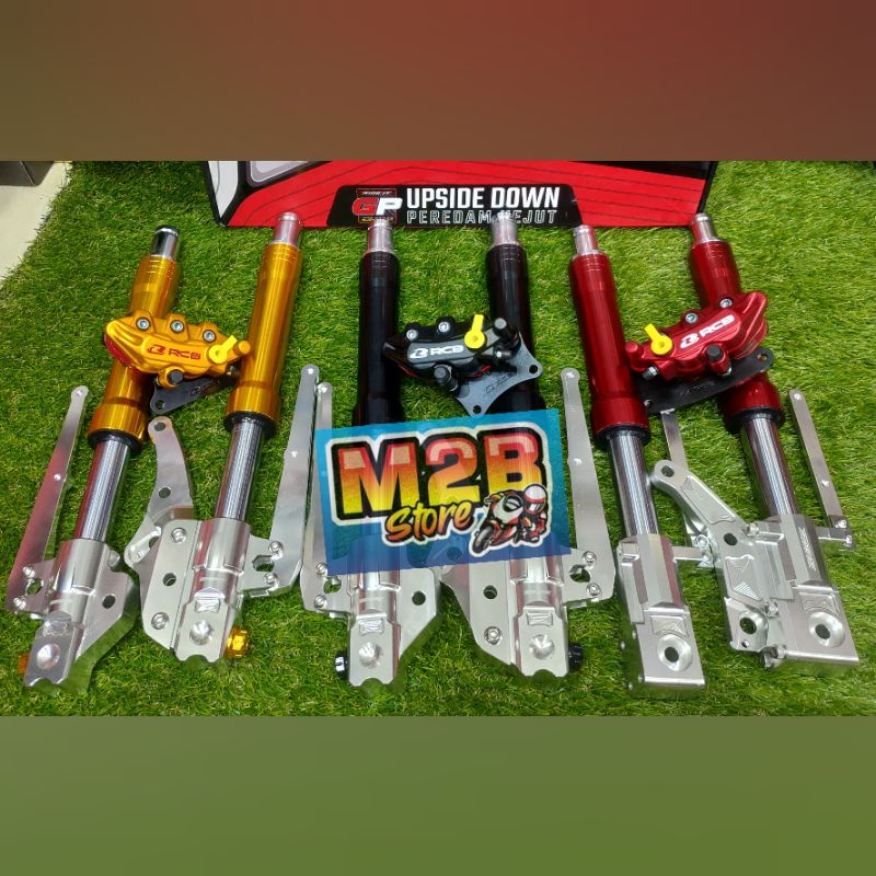 PAKET Usd Botton bottom shock depan Ride it + Kaliper RCB S Series Nmax Lama 2017 2018 2019 All New 