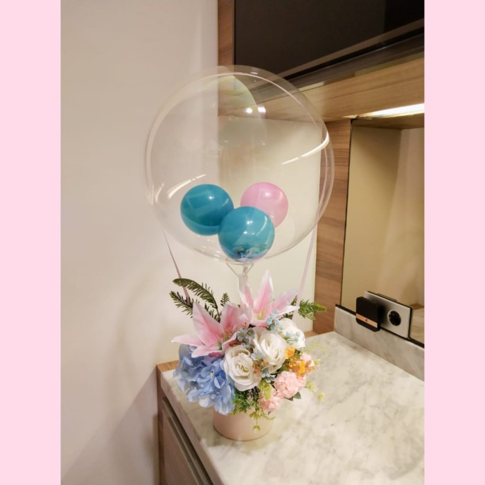 Bunga Balon Box Bunga Mawar Murah Box Balon Bunga Mawar Wisuda Valentine Ulang Tahun Congratulation