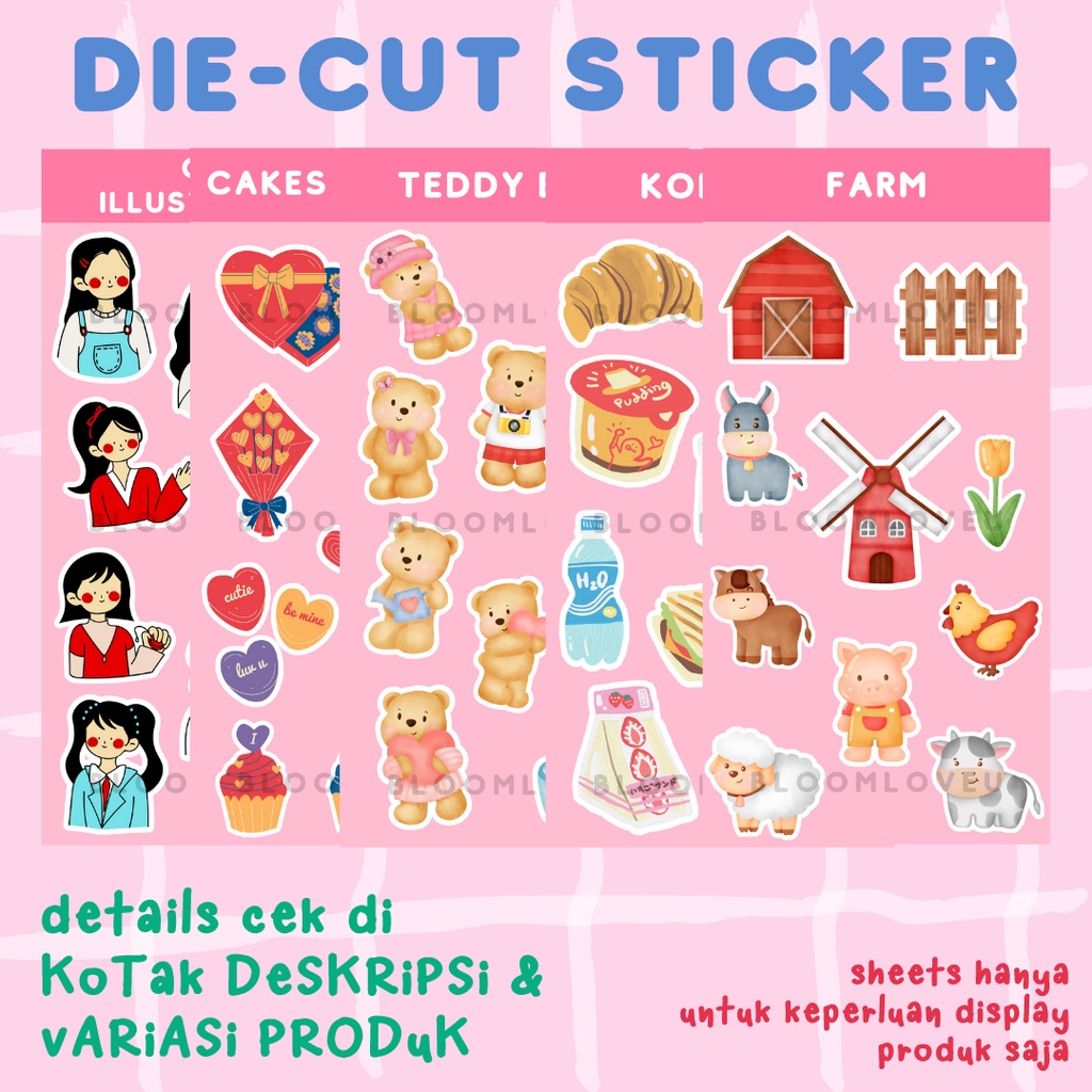 

[BLU PART 2] 10pcs Sticker Aesthetic Tumblr Jurnal Journal Scrapbook Planner Diary