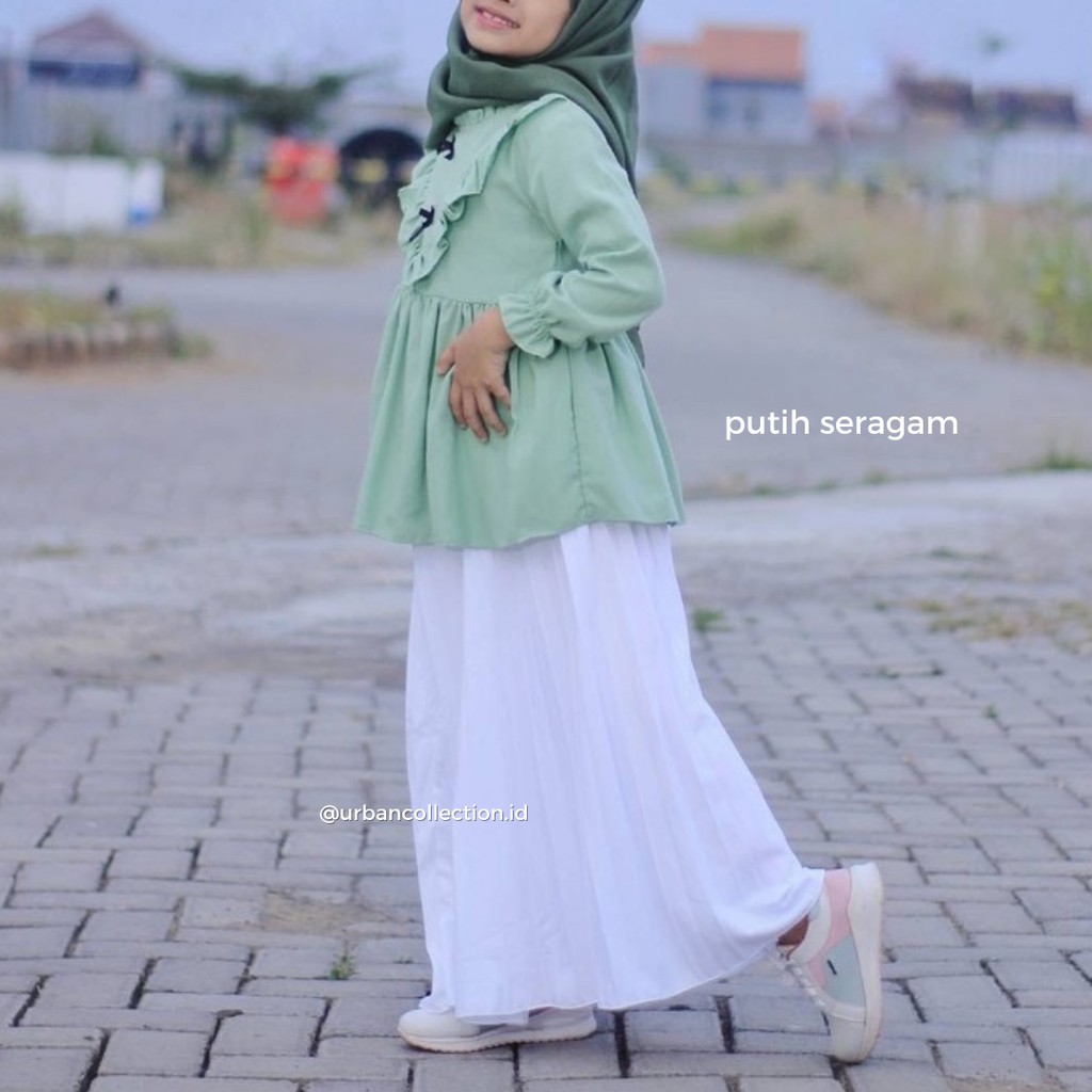 ROK PLISKET ANAK SD PEREMPUAN / ROK REMPEL ANAK MAYUNG / PLEATED FLARE SKIRT KIDS / 70CM