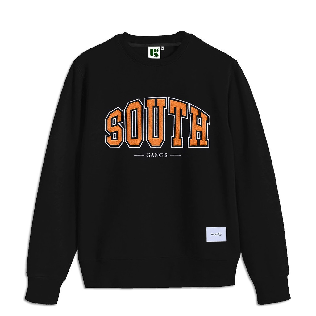 SWEATER WEST BASIC CREWNECK FONT BORDIR PRIA DAN WANITA-SWITER SOUTH DAN EAST PREMIUM