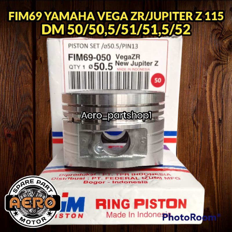 Piston kit FIM69 YAMAHA VEGA ZR/JUPITER Z 115 PIN 13 (DM 50/50,5/51/51,5/52)