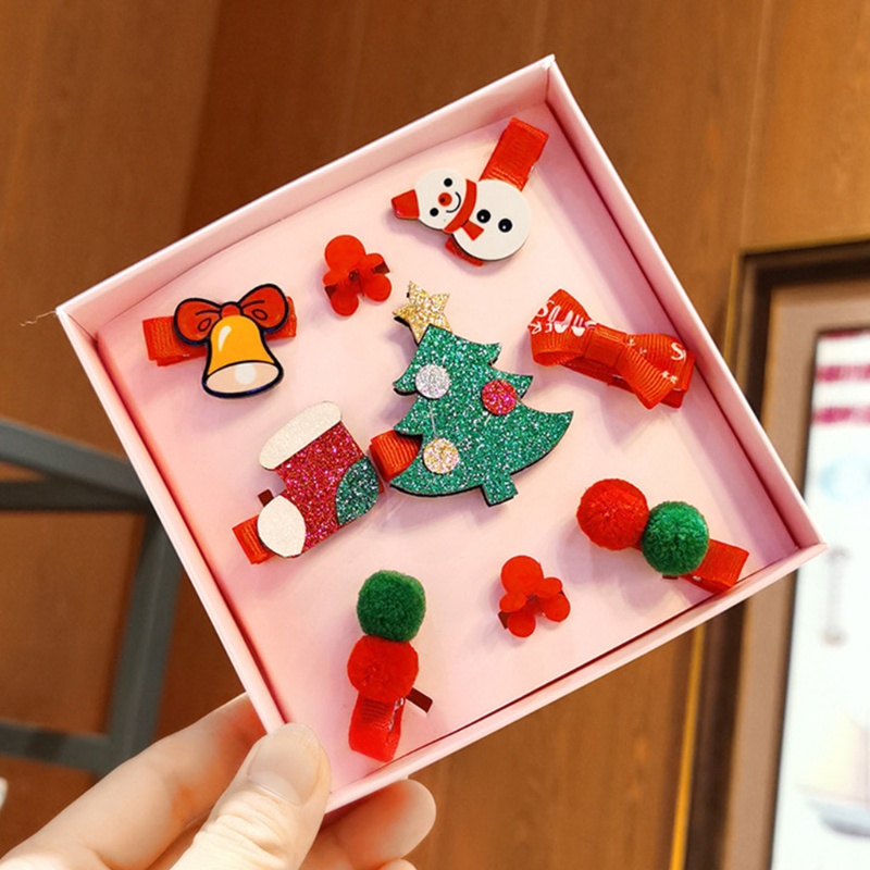 Jepit Rambut Poni Duckbill Desain Santa Claus Natal Untuk Hadiah Anak