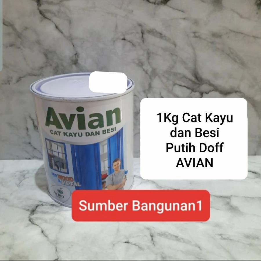 Cat Avian kayu dan besi 1kg Putih doff | Super White Matt