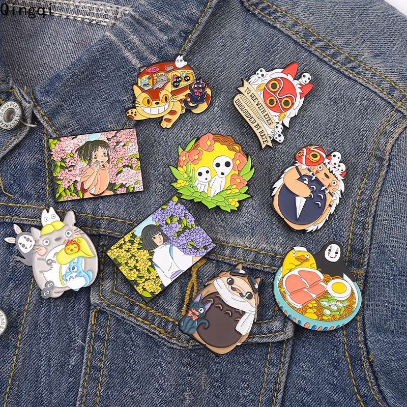 Bros Pin Enamel Desain Anime Spirited Away Totoro Untuk Koleksi