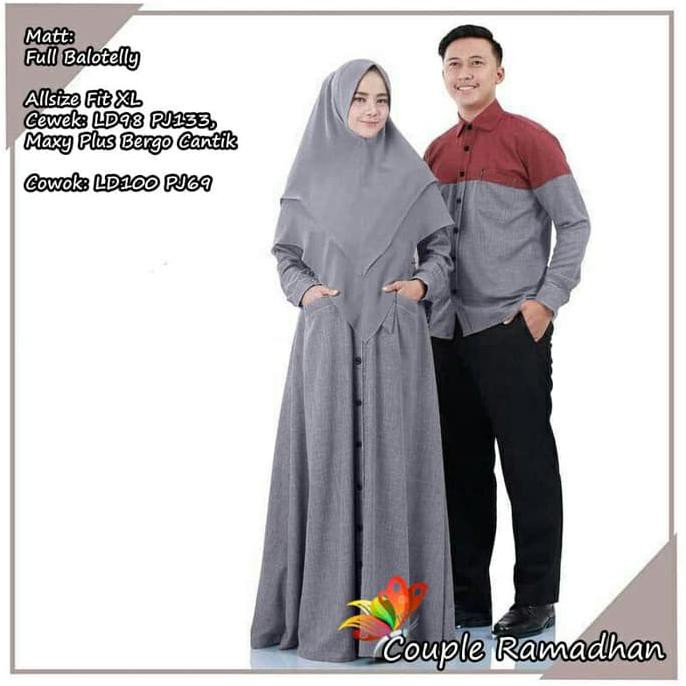 Gamis Gaul 2020 Cp Ramadhan Vs / Baju Gamis / Couple Gamis / Syari / Baju Couple / Cp Ladangki