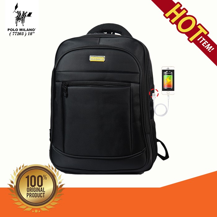 PROMO TAS RANSEL MURAH Tas Pria POLO CAVALLO - 77203 - TAS PRIA/WANITA ANTI AIR - TAS FASHION KEREN - 2020