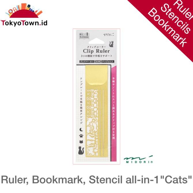 

Midori Ruler Stencil Bookmark Cats