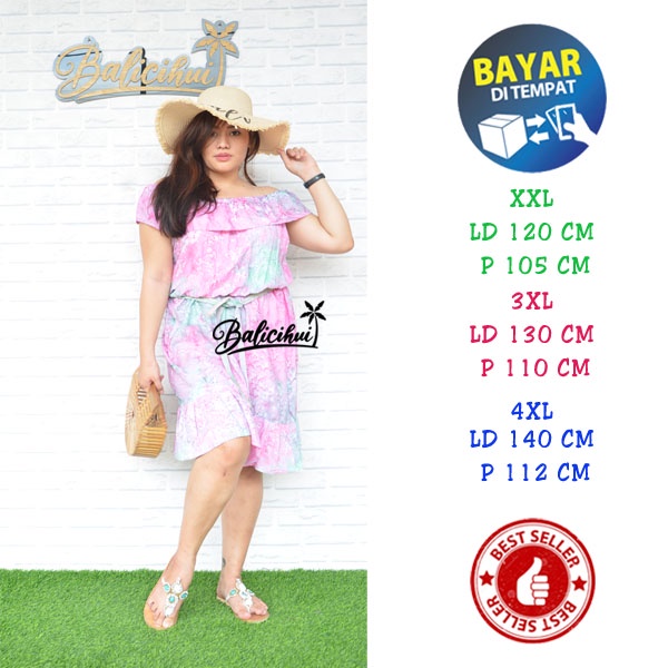 Balicihui Dress Mia Dress Jumbo Big Size Plus Size Dress Jumbo Wanita