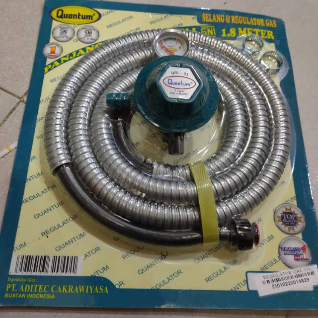 REGULATOR GAS + SELANG MEREK QUANTUM