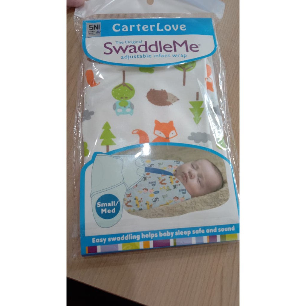 CARTERLOVE SWADDLE INSTANT / bedongan SMALL/MED / menghangatkan / bedong bayi / bedong instan bayi / adjustable infant wrap / kado lahiran / lembut / supersoft / bahan dingin