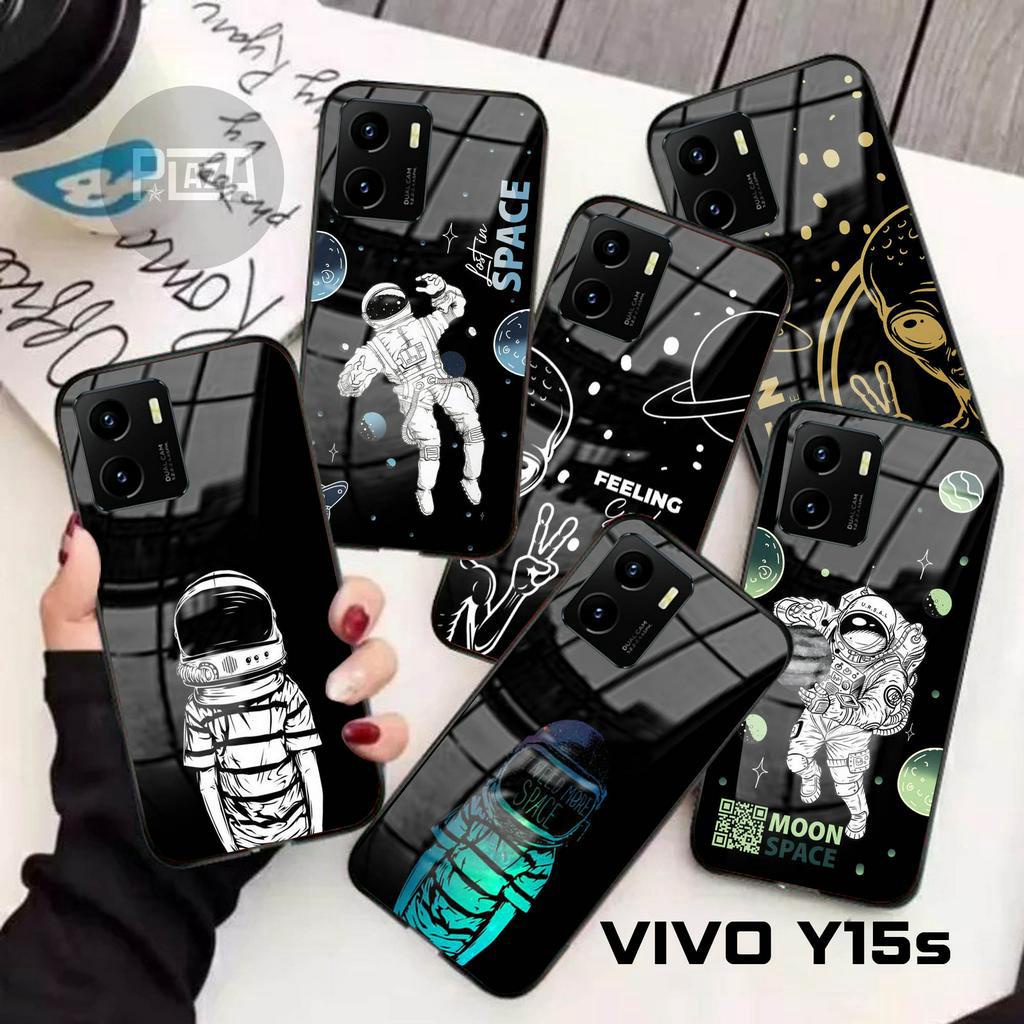 Softcase Glass SPACE [K62] for VIVO Y15s Terbaru CAMERA PROTECT Casing Handphone-Pelindung Handphone