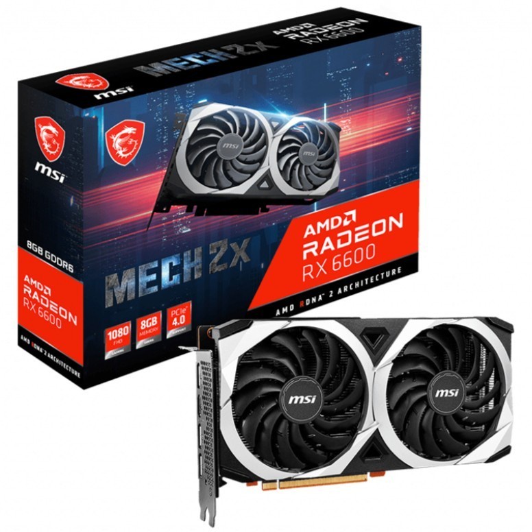 VGA AMD MSI RX 6600 MECH 2X 8G GDDR6 8GB