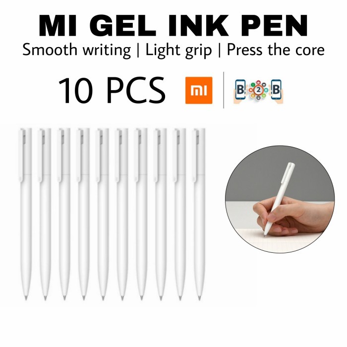 

XIAOMI MI GEL INK PEN 10pcs - Pena Pulpen Alat tulis - Putih promo