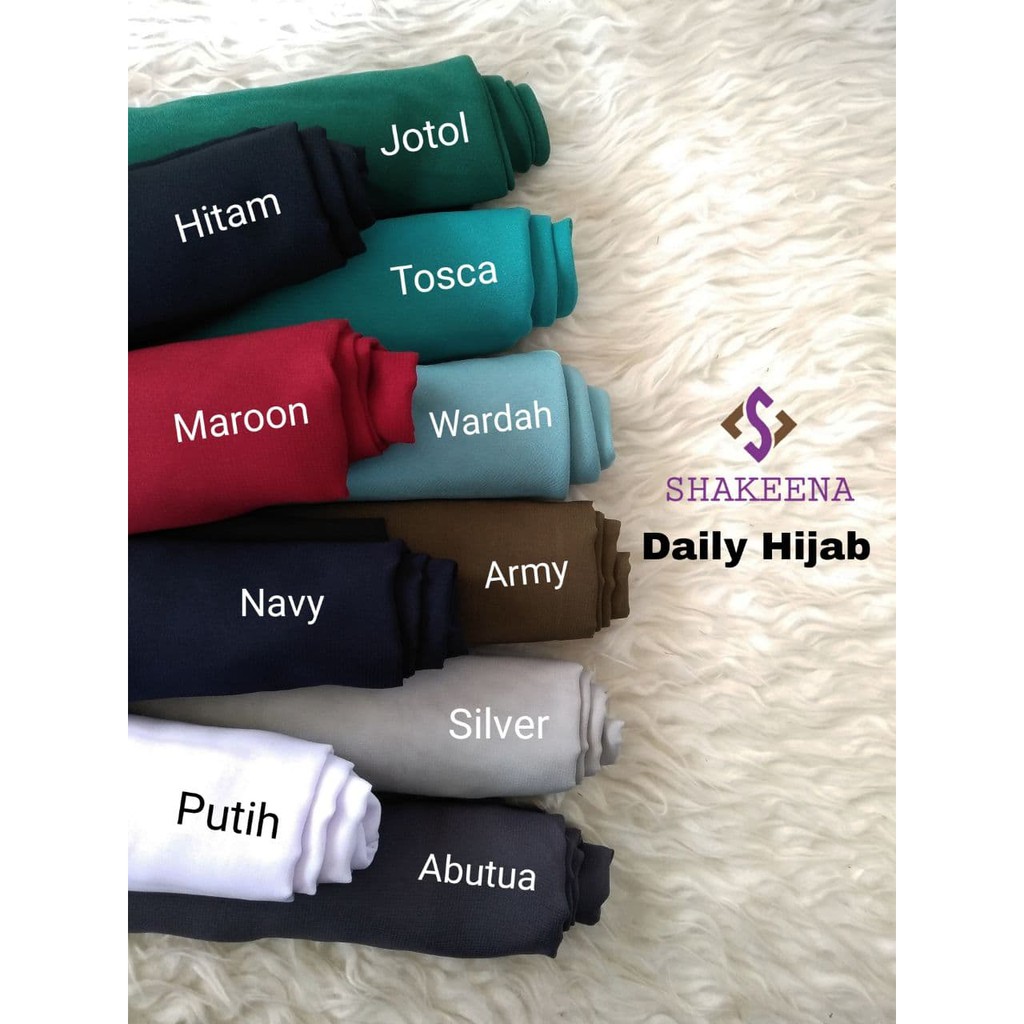 Jilbab segitiga instant 2layer bahan adem