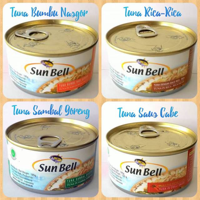 

sunbell tuna kaleng dengan varian rasa