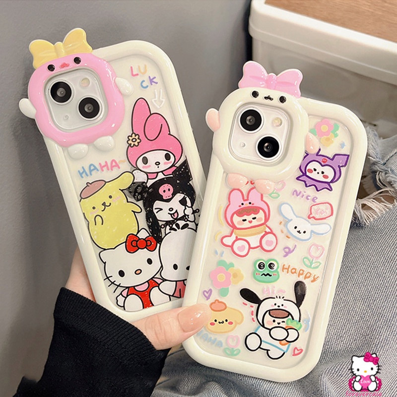 Case Desain Grafitti Kulomi Rabbit Kitty Untuk OPPO A15s A7 A5S A12 A3S A12E A53 A74 A95 A16K A16E A52 A92 A96 A76 Reno 5F 416 A16 A A5N A5S A57 A16 A16K A51 A5S A