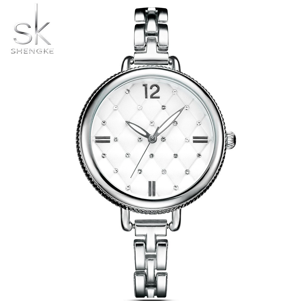 SHENGKE 0025 Jam Tangan Wanita Analog Stainless Steel WK-SBY