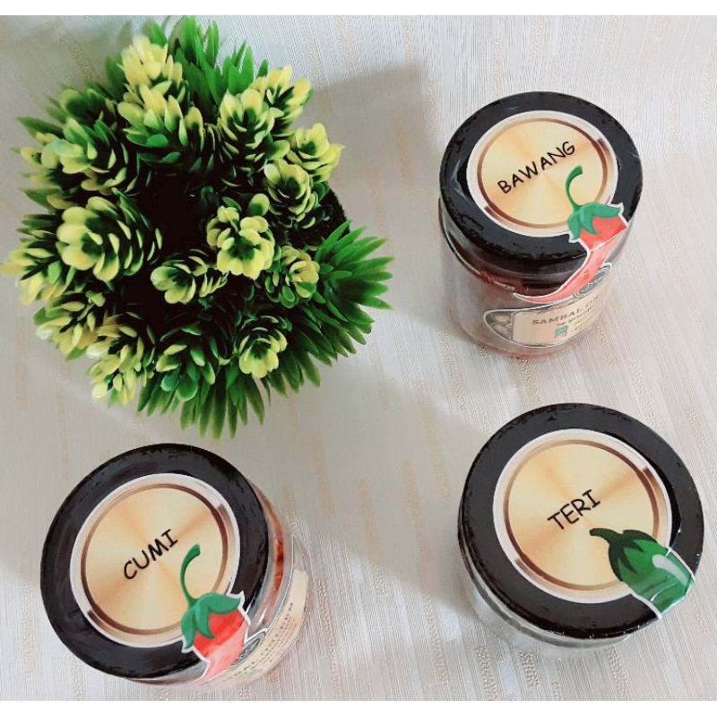 

SAMBAL ONLEEN,,PAKET 3 botol (CUMI, TERI, BAWANG)