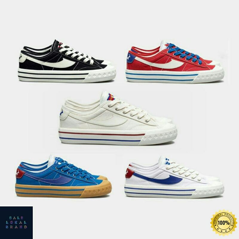 Compass Retrograde Low Black White/White Blue/Red Blue/Cream/Blue Gum