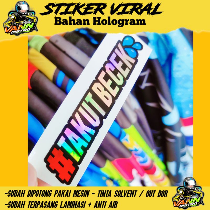 stiker TAKUT BECEK