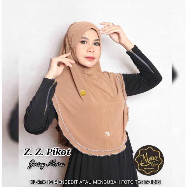 151 ZZ JILBAB MOIRA SIRIA NON PET ANTILETOY JERSEY PREMIUM/HIJAB BERGO MARYAM ZIG ZAG PIKOT TANPA PE