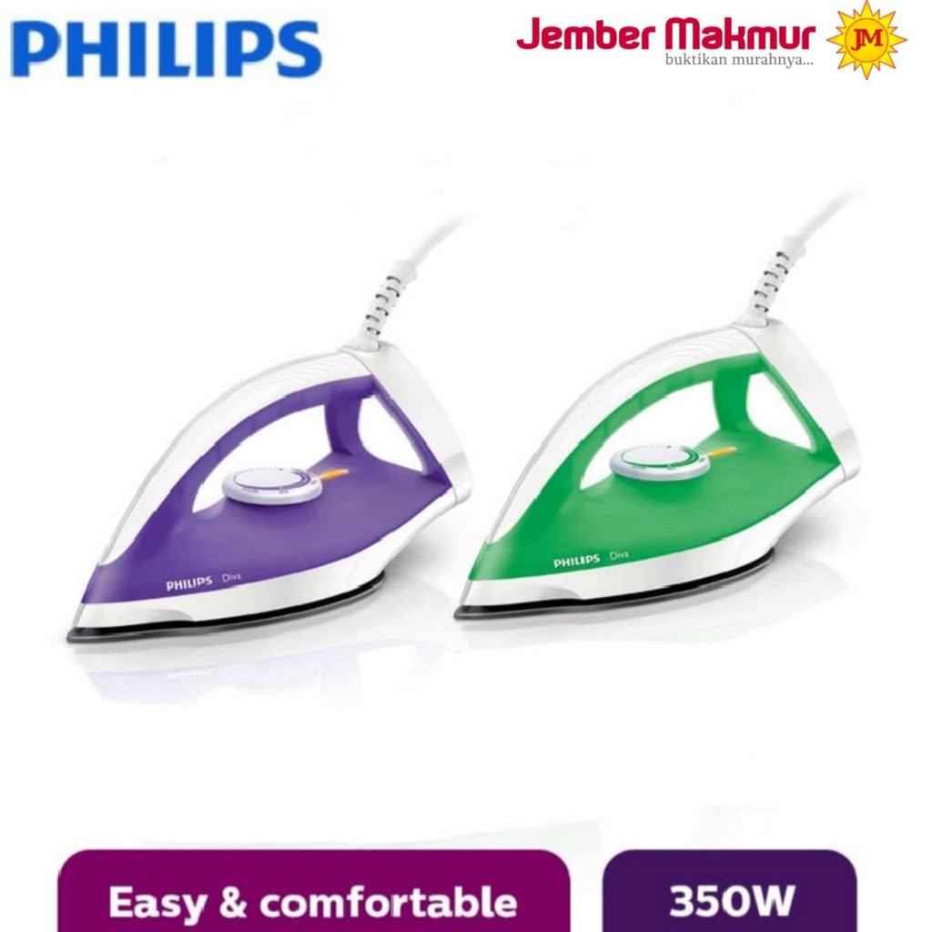 PHILIPS SETRIKA PHILIPS DIVA GC-122 DRY IRON GARANSI RESMI