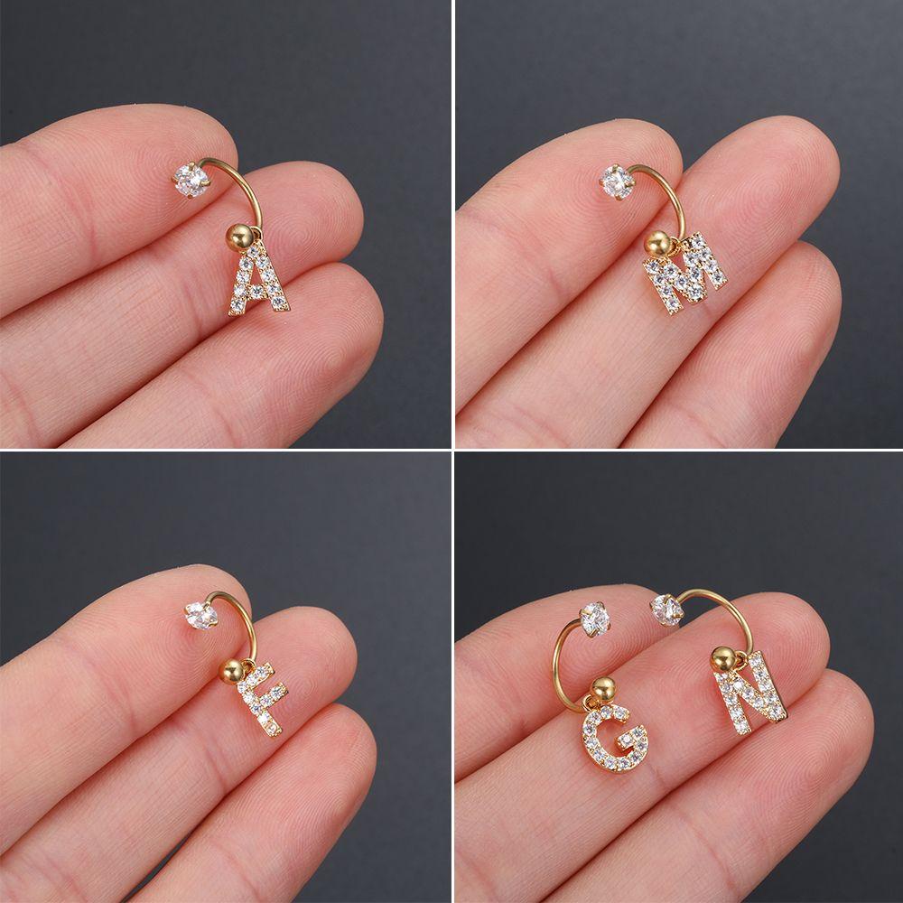 Anting Nanas Helix Zircon Pendant Tusuk Anting Tindik