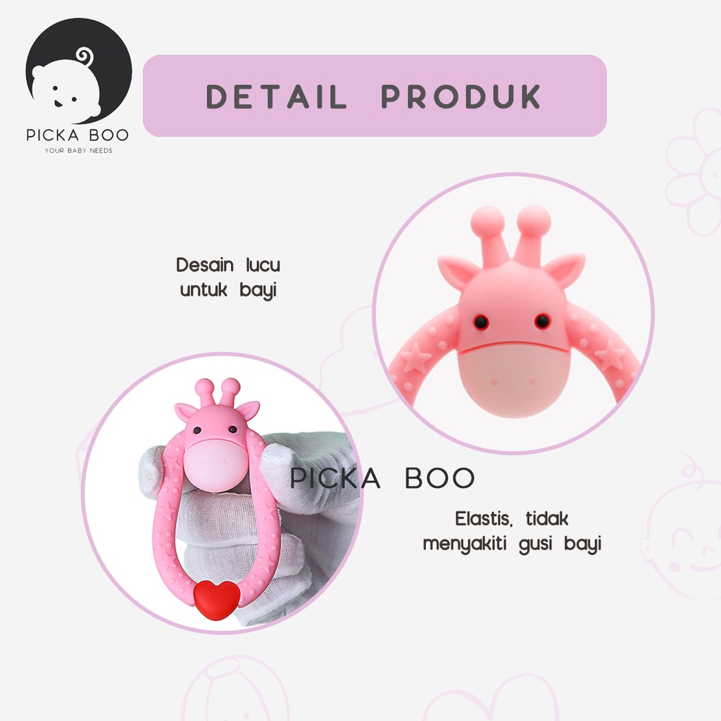 PICKA BOO Teether Gigitan Bayi Bentuk Rusa