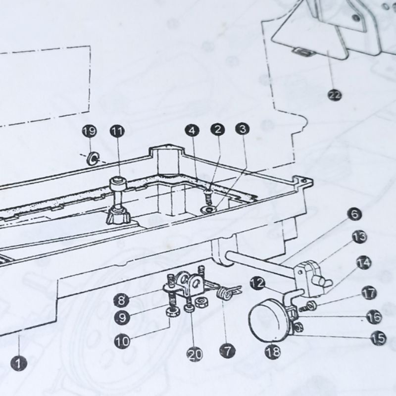22T9-001A6 Hinge Pin For Knee Lifter Lever / As Senggolan Mesin Jahit High Speed Industrial