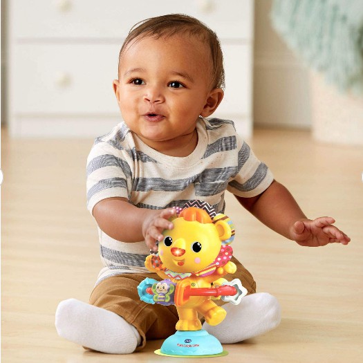 Mainan Motorik Anak VTECH BABY TWIST &amp; SPIN LION - Mainan Rattle Pegangan Memutar 360 Derajat Keluar Suara Model Singa Kado Bayi Ulang Tahun Ultah menempel di meja