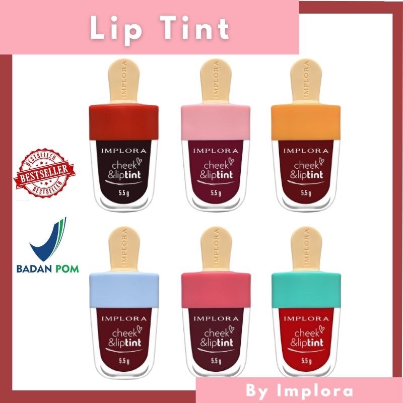 IMPLORA Cheek &amp; Liptint / Lip Tint / Ice Cream Liptin lip tin BPOM