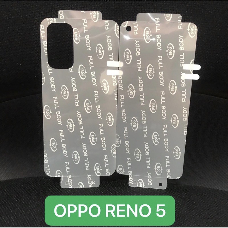 Hydrogel Oppo Reno 5G New - Screen Protector Full Body Front &amp; Back Oppo Reno 5 - UA