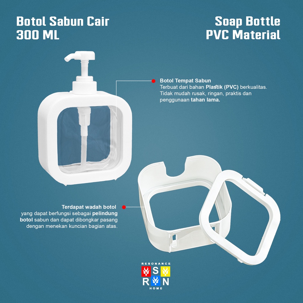 Botol Sabun 300 ML / Soap Bottle Resonance Home