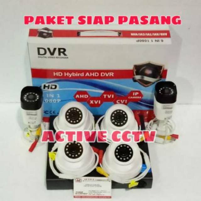 PROMO PAKET CCTV MURAH 6 KAMERA 720P 3MP DVR 8 CHANNEL TINGGAL PASANG