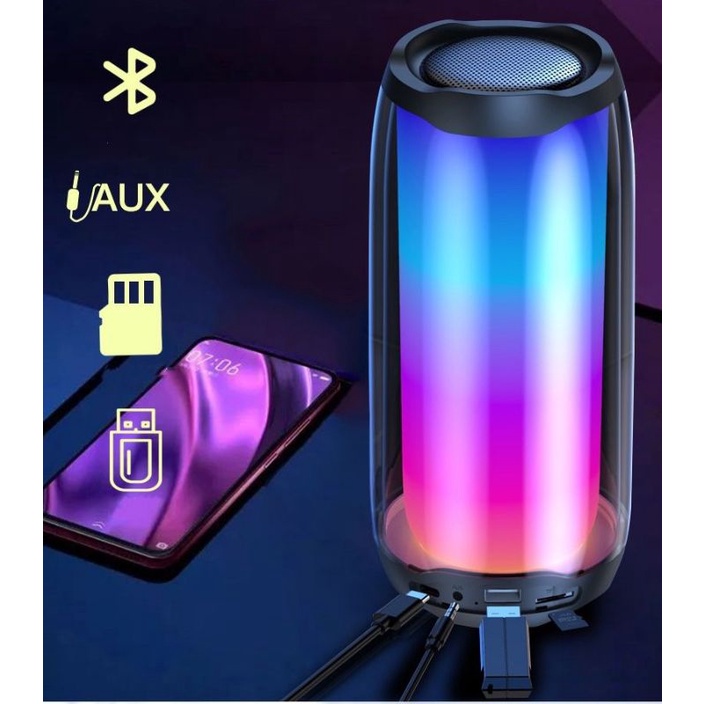 【33LV.ID】Speaker Pluse 4 Portable Bluetooth Speaker with LED Lightshow+IPX7