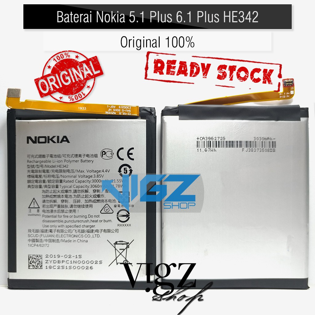 Baterai Battery Batre Nokia 5.1 Plus Nokia 6.1 Plus HE342 Original 100%